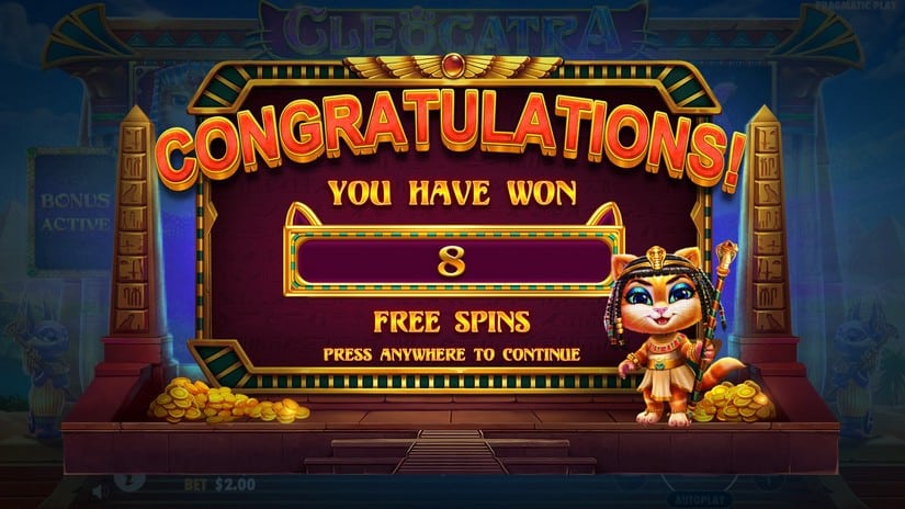 Cleocatra slot screen 4