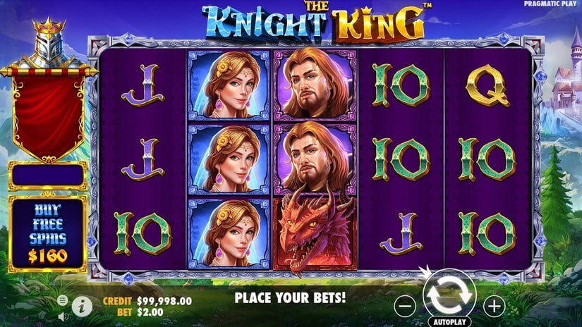 The Knight King slot screen 1