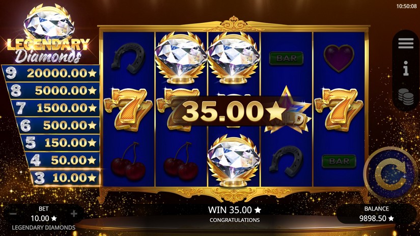 Legendary Diamonds slot screen 4