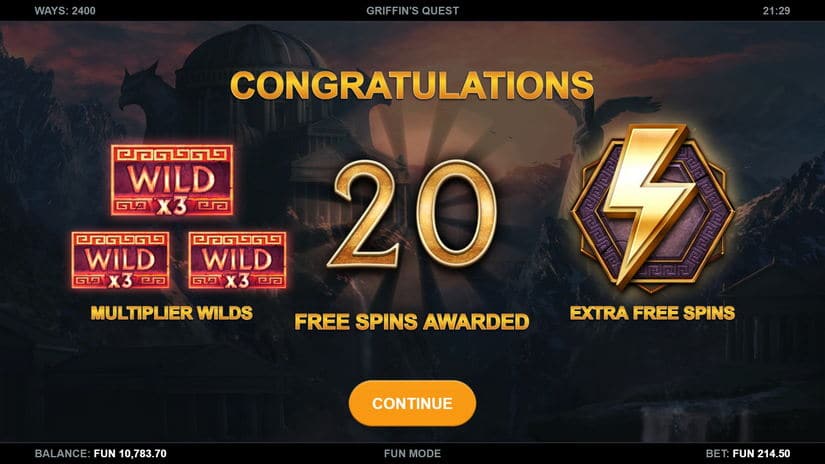 Griffin’s Quest slot screen 4