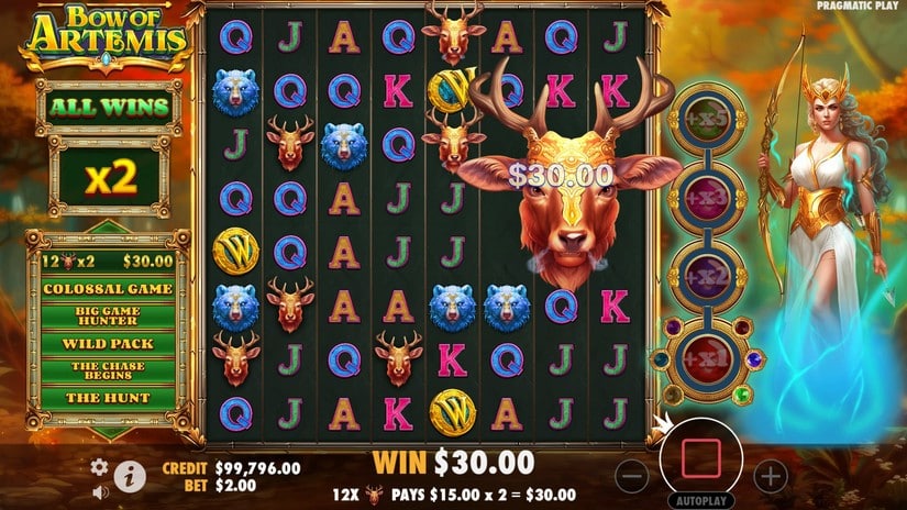 Bow of Artemis slot screen 4