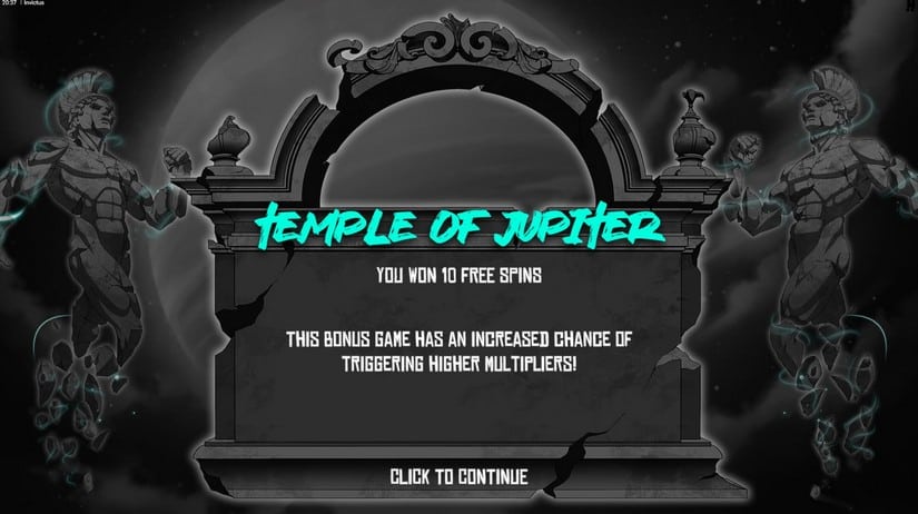 Invictus slot screen 3