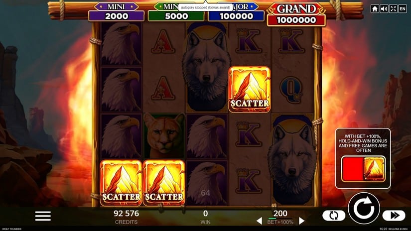 Wolf Thunder slot screen 2