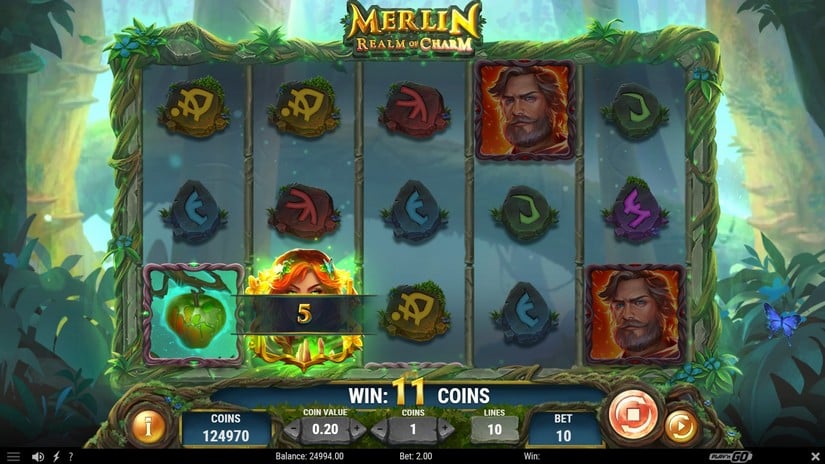 Merlin Realm of Charm slot screen 2