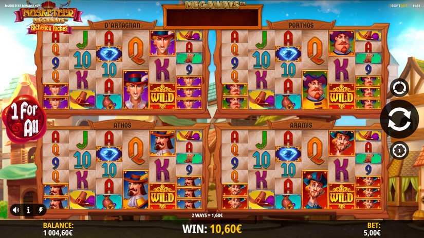 Musketeer Megaways slot screen 3