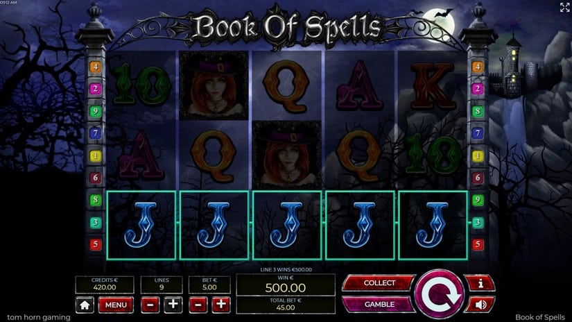 Books of Spells slot screen 2