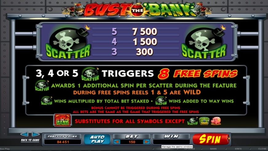 Bust The Bank slot screen 4