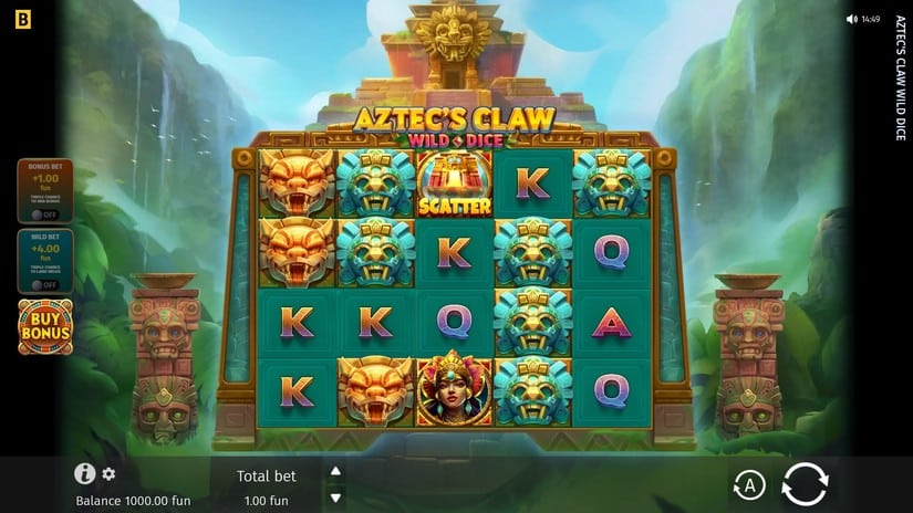 Aztec’s Claw Wild Dice slot screen 1