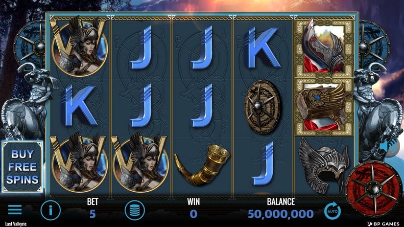 Last Valkyrie slot screen 1