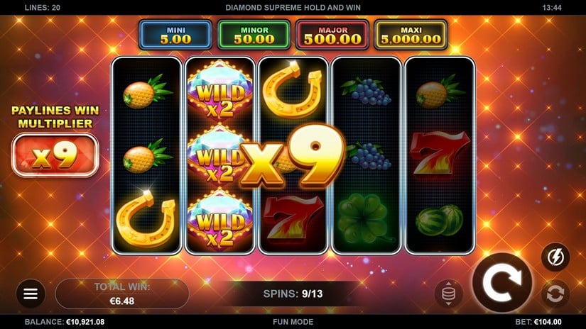 Diamond Supreme Hold and Win slot screen 6