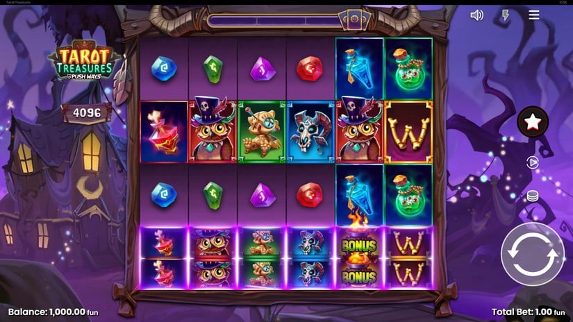 Tarot Treasures slot screen 1