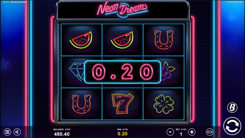 Neon Dreams slot screen 2