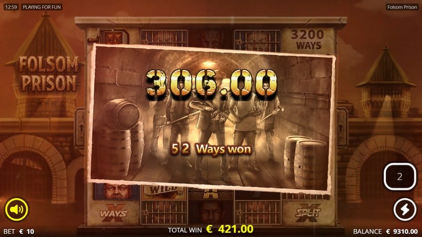 Folsom Prison slot screen 4