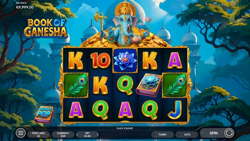 Book of Ganesha slot screen 1