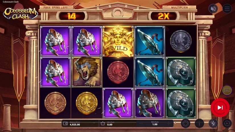 Colosseum Clash slot screen 4