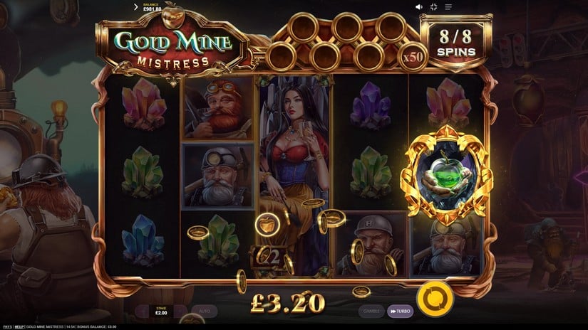 Gold Mine Mistress slot screen 4