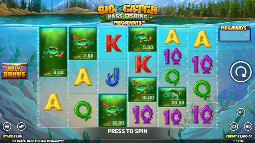 Big Catch Bass Fishing Megaways slot screen 1
