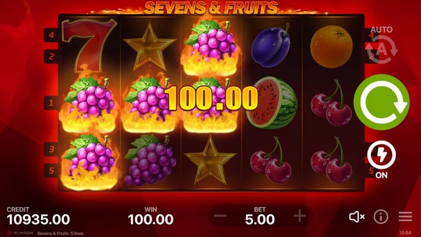 Sevens & Fruits slot screen 3