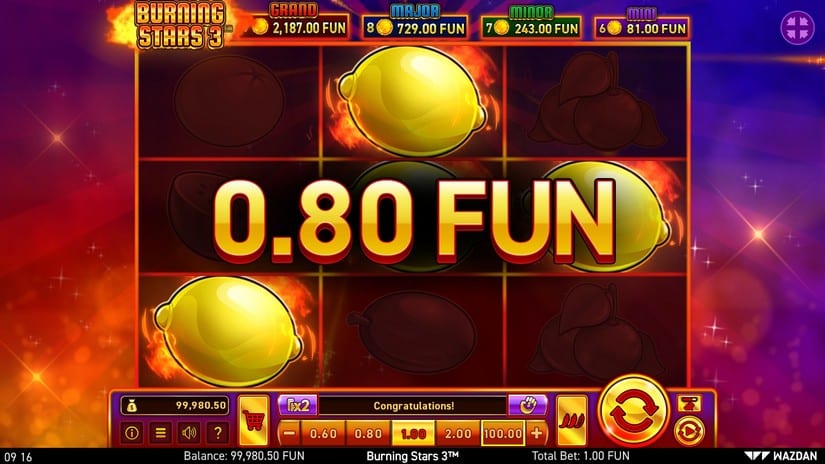 Burning Stars 3™ slot screen 2
