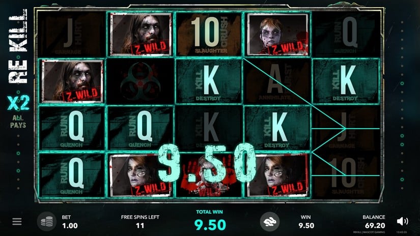 Re Kill slot screen 3