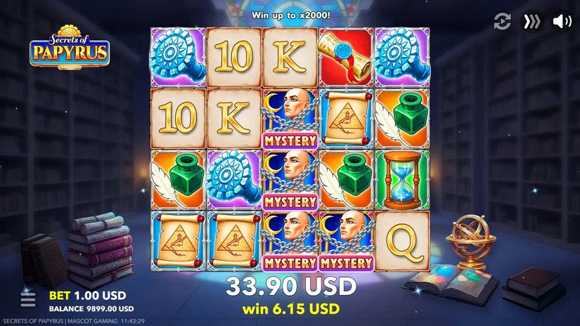 Secrets of Papyrus slot screen 4