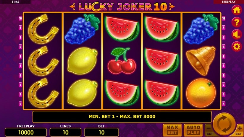 Lucky Joker 10 slot screen 1