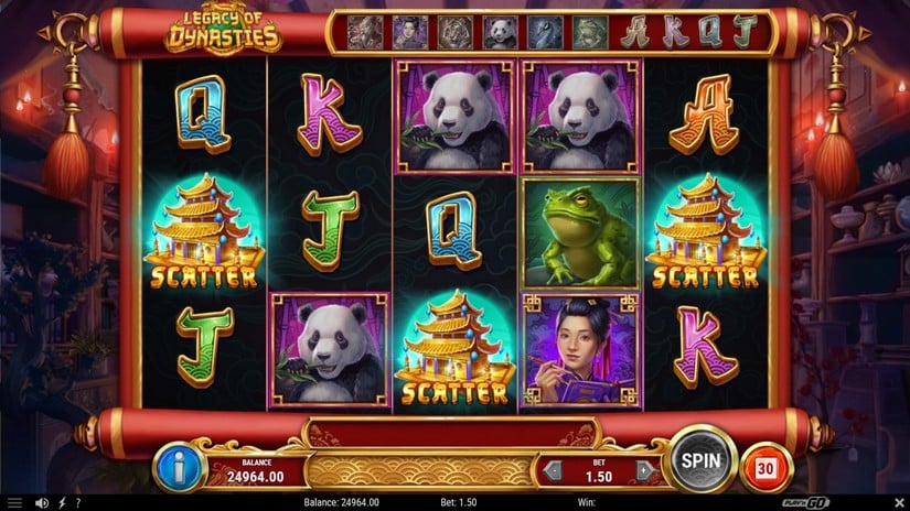 Legacy of Dynasties slot screen 2