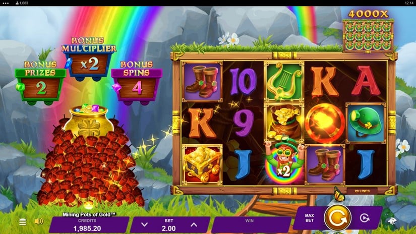 Mining Pots of Gold slot screen 2