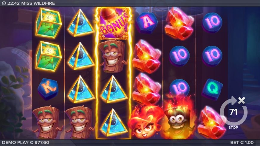 Miss Wildfire slot screen 2