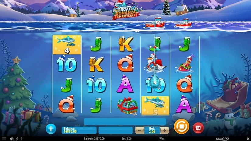 Boat Bonanza Christmas slot screen 3