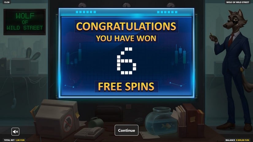 Wolf of Wild Street slot screen 3