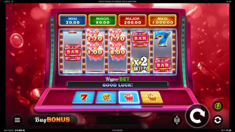 Piggy Bank Plunder Hold and Win slot screen 1