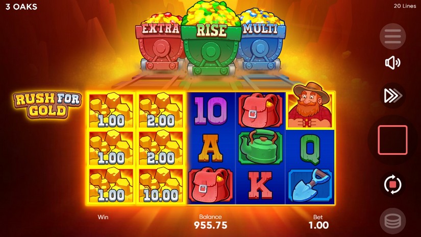 Rush for Gold slot screen 4