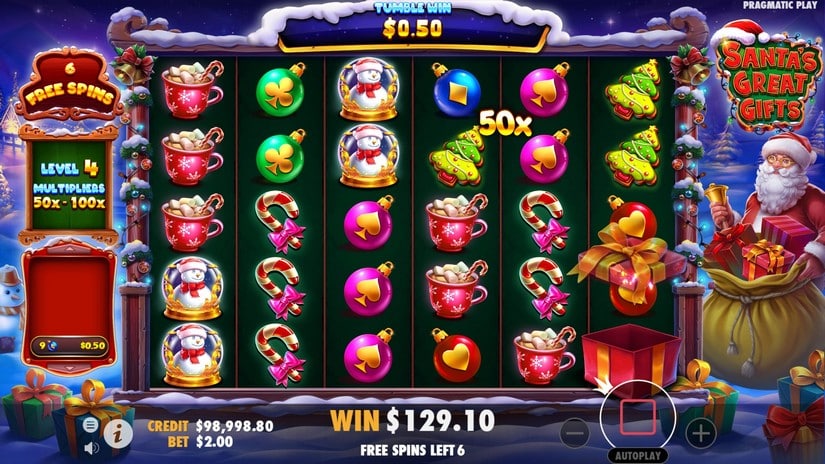 Santa’s Great Gifts slot screen 7