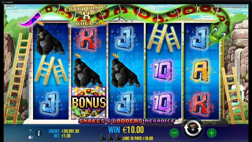 Snakes and Ladders Megadice slot screen 2