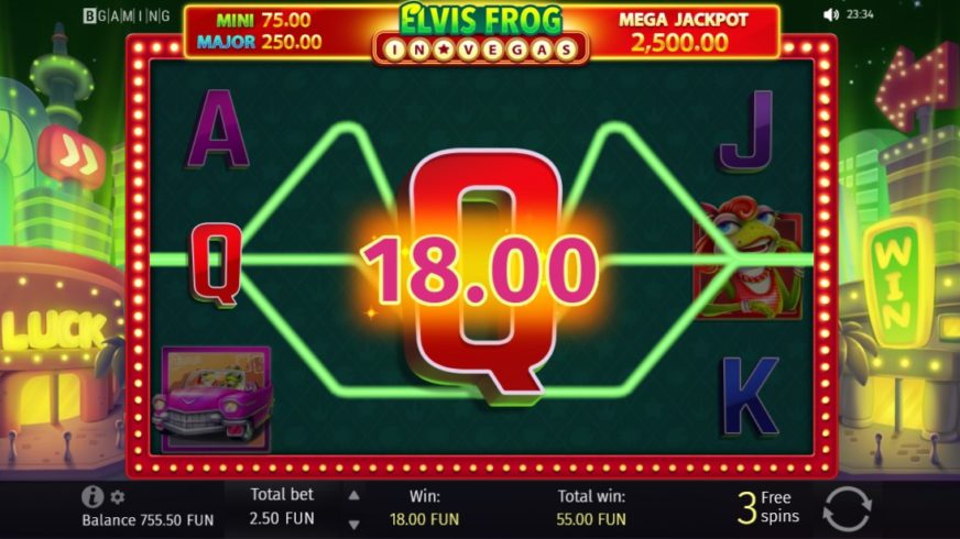 Elvis Frog in Vegas slot screen 6