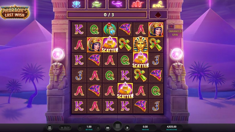 Pharaoh’s Last Wish slot screen 2