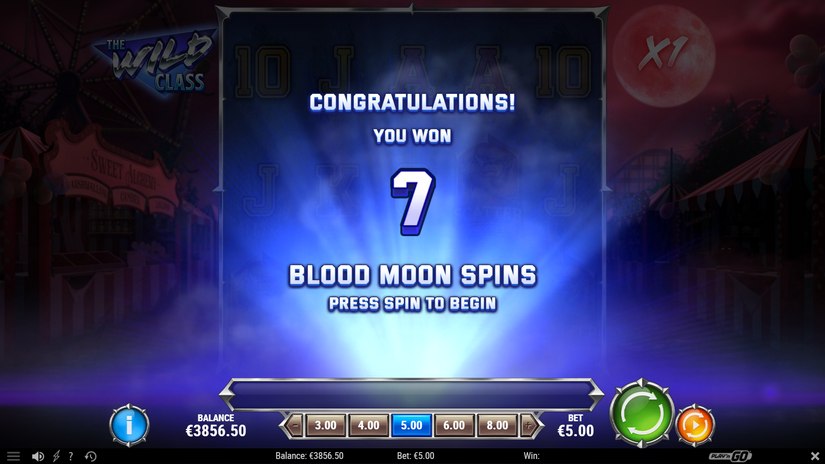 The Wild Class slot screen 3