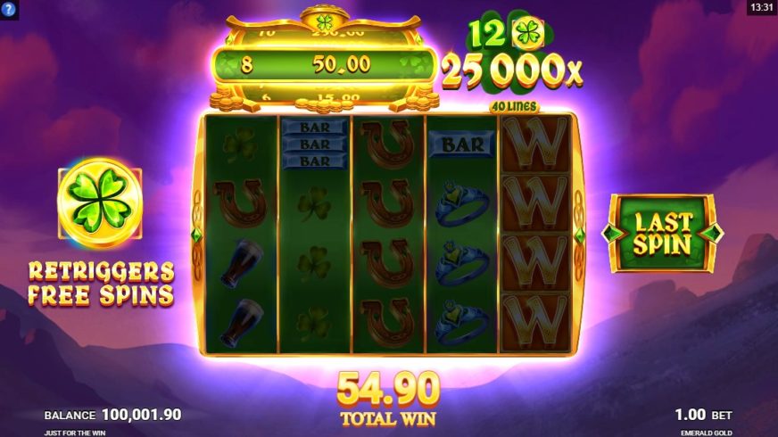 Emerald Gold slot screen 5