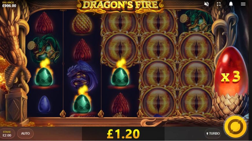 Dragon’s Fire slot screen 2