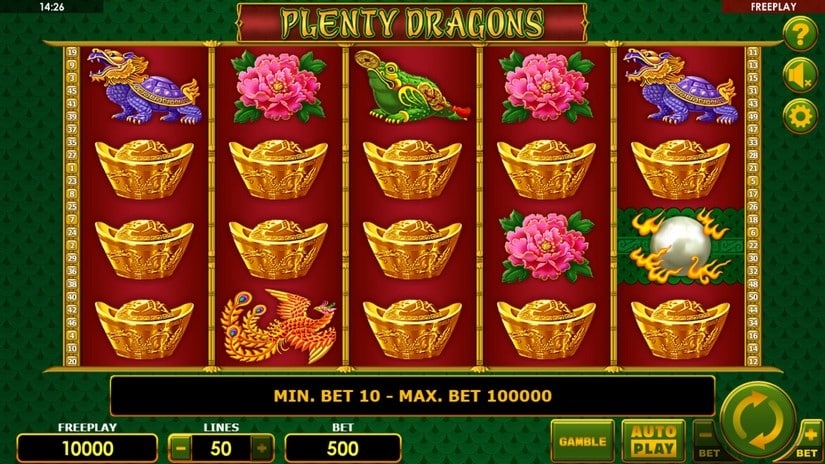 Plenty Dragons slot screen 1