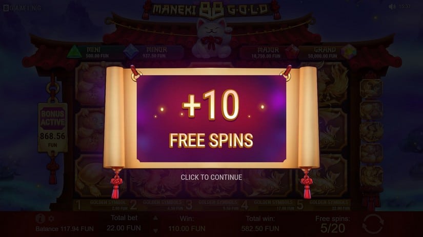 Maneki 88 Gold slot screen 7