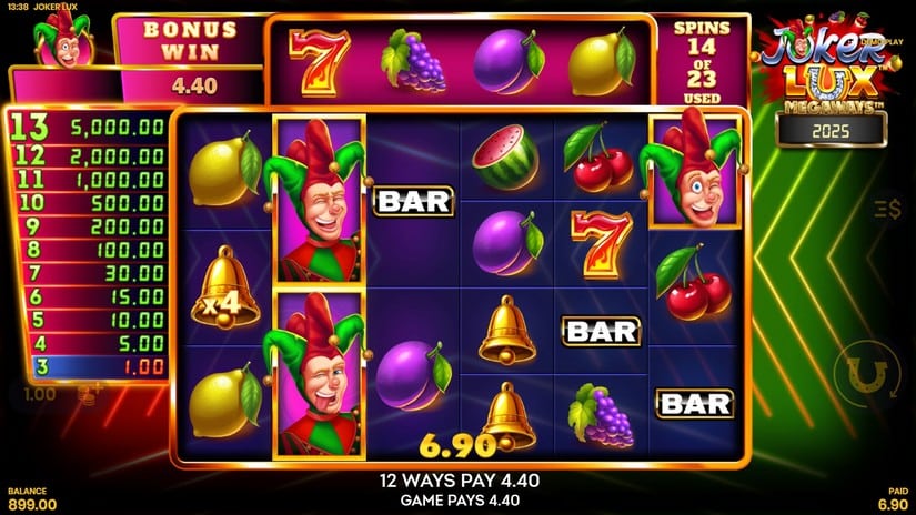 Joker Lux Megaways slot screen 5