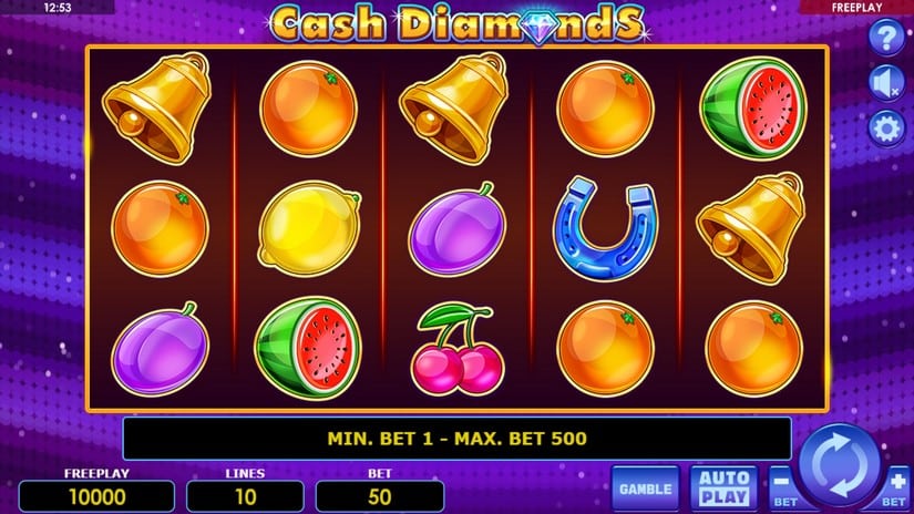 Cash Diamonds slot screen 1