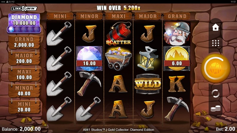Gold Collector: Diamond Edition slot screen 1