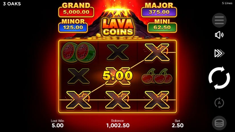 Lava Coins slot screen 2