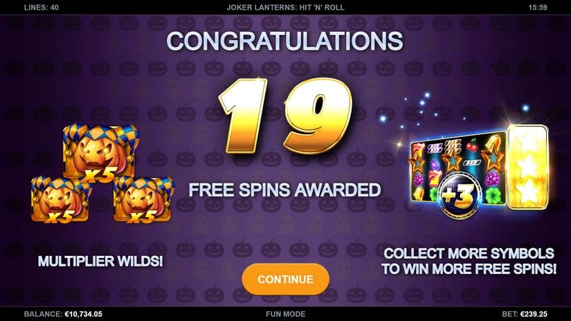 Joker Lanterns Hit’N’Roll slot screen 5