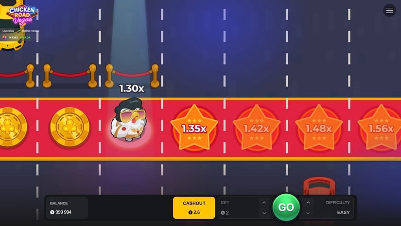 Chicken Road Vegas slot screen 2