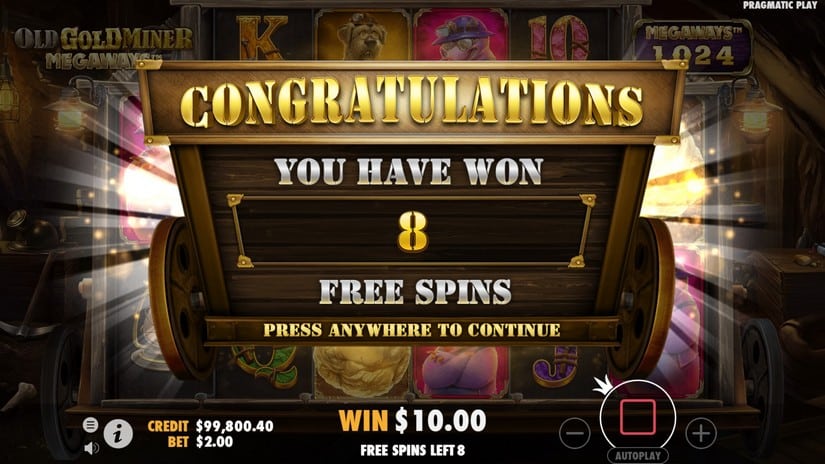 Old Gold Miner Megaways slot screen 5