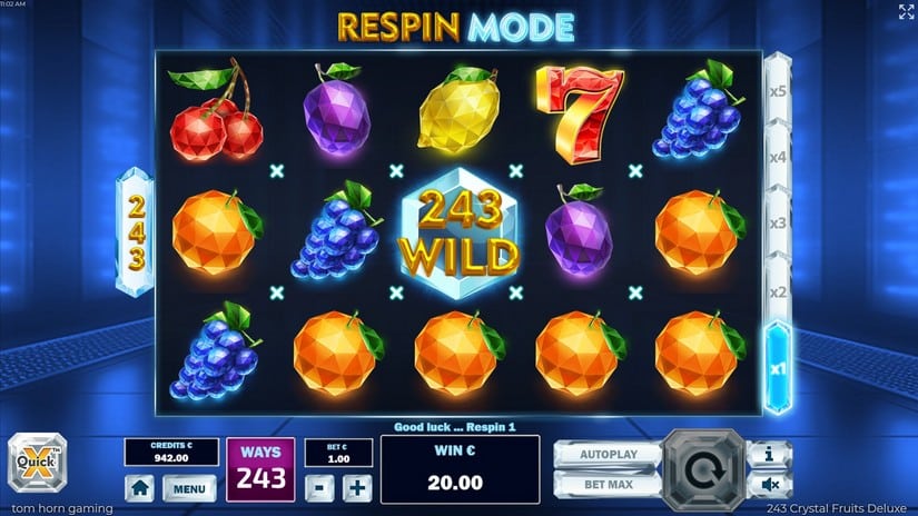 243 Crystal Fruits Deluxe slot screen 5